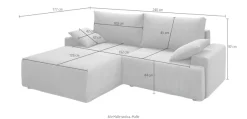 exxpo - sofa fashion Ecksofa »Orinoko, aktuelles Design und hoher Sitzkomfort, L-Form« inkl. Bettfunktion und Bettkasten, schöne Farben im angesagten Cord