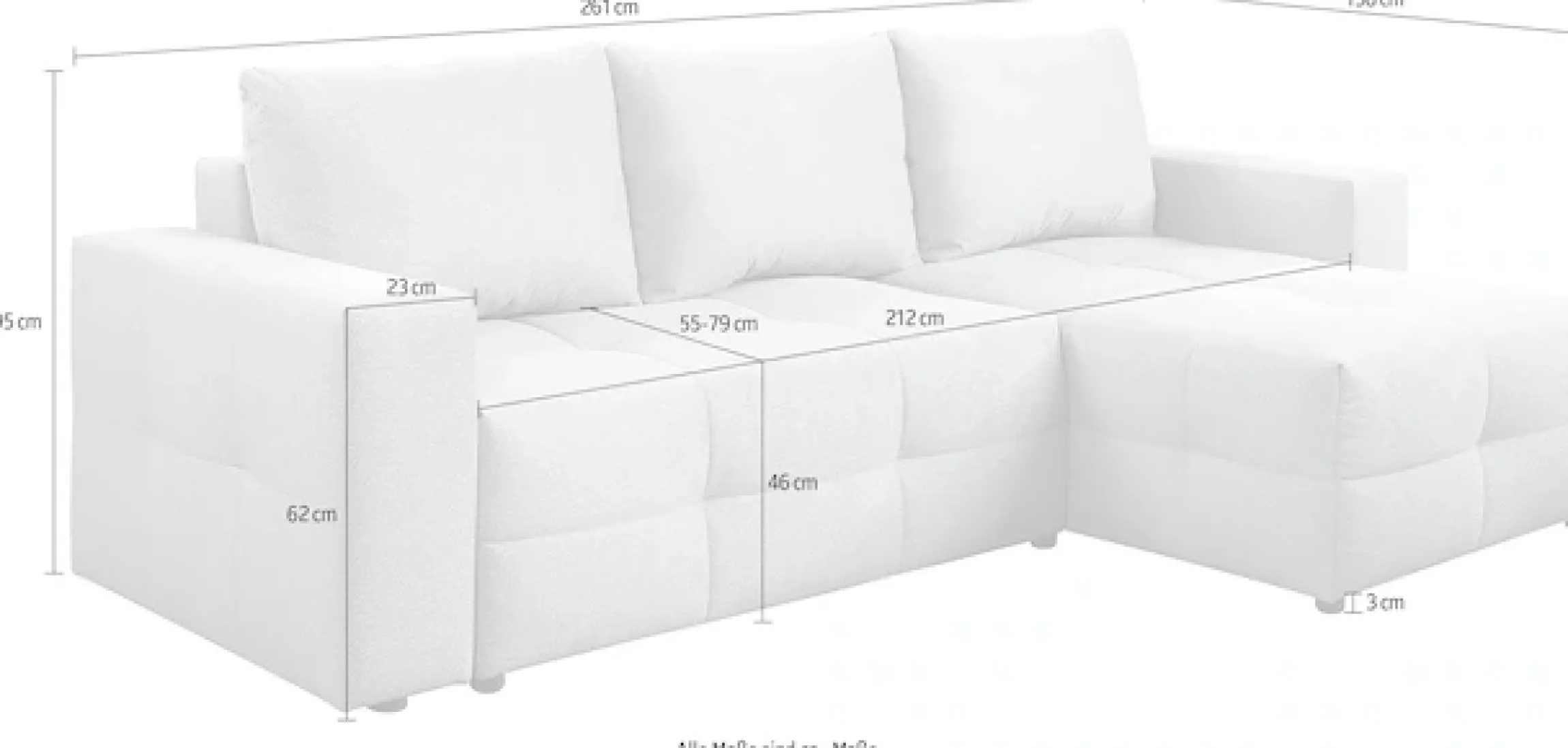 exxpo - sofa fashion Ecksofa Praktische Funktionsecke mit Federkern, Bettfunktion und Stauraum