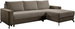 exxpo - sofa fashion Ecksofa »Quattro schlicht & zeitlos, bequem, L-Form, B/T: 247/162 cm« wahlw. Bettfunktion, Bettkasten. Korpus Microfaser, Sitz Webvelours