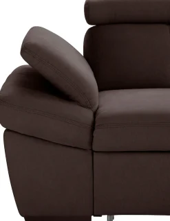 exxpo - sofa fashion Ecksofa »Salerno, inkl. Arm-& Kopfteilverstellung, bequem, Breite 280cm, L-Form« wahlweise mit Bettfunktion und Bettkasten, tolle Detailverarbeitung