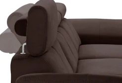 exxpo - sofa fashion Ecksofa »Salerno, inkl. Arm-& Kopfteilverstellung, bequem, Breite 280cm, L-Form« wahlweise mit Bettfunktion und Bettkasten, tolle Detailverarbeitung