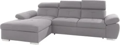exxpo - sofa fashion Ecksofa »Spring, super bequem, mit Armteil- und Kopfteilfunktion« L-Form, wahlweise mit Bettfunktion und Bettkasten