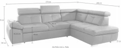 exxpo - sofa fashion Ecksofa »Spring, super bequem und komfortabel mit Armteil- und Kopfteilfunktion« aus Luxus-Microfaser +Simply Clean - für besonders einfache Reinigung!