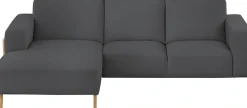 exxpo - sofa fashion Ecksofa »Starr, modern und klassisches Design, hochwertige Verarbeitung, bequem« L-Form, wahlw. elektrische Sitztiefenverstellung, Massivholzfüße