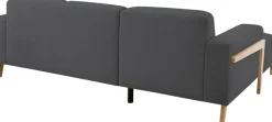 exxpo - sofa fashion Ecksofa »Starr, modern und klassisches Design, hochwertige Verarbeitung, bequem« L-Form, wahlw. elektrische Sitztiefenverstellung, Massivholzfüße