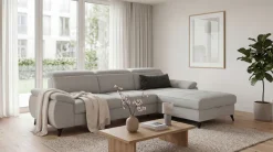 exxpo - sofa fashion Ecksofa »TAOS bequem, komfortabel durch Kopfteilverstellung, Breite 281cm« inkl. Bettfunktion und Bettkasten,toller Sitzkomfort, Steppung im Sitz