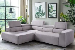 exxpo - sofa fashion Ecksofa »VITTORIO mit Komfortfunktionen, bequem und modern, Cord, L-Form« inkl. Kopfteil- und Sitztiefenverstellung, wahlweise mit Bettfunktion