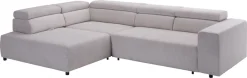 exxpo - sofa fashion Ecksofa »VITTORIO mit Komfortfunktionen, bequem und modern, Cord, L-Form« inkl. Kopfteil- und Sitztiefenverstellung, wahlweise mit Bettfunktion