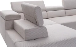 exxpo - sofa fashion Ecksofa »VITTORIO mit Komfortfunktionen, bequem und modern, Cord, L-Form« inkl. Kopfteil- und Sitztiefenverstellung, wahlweise mit Bettfunktion