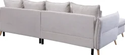 exxpo - sofa fashion Ecksofa »WALPY, elegant & modern, bequem, schmale Armlehnen, Breite 274cm« L-Form, wahlweise mit Bettfunktion und Bettkasten, in Cord