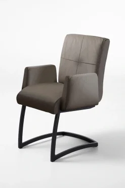 exxpo - sofa fashion Freischwinger »Affogato mit komfortablen Armlehnen« () attraktiven Kreuznaht in der Rückenlehne
