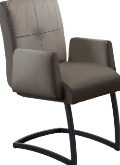 exxpo - sofa fashion Freischwinger »Affogato mit komfortablen Armlehnen« () attraktiven Kreuznaht in der Rückenlehne