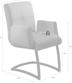 exxpo - sofa fashion Freischwinger »Affogato mit komfortablen Armlehnen« () attraktiven Kreuznaht in der Rückenlehne