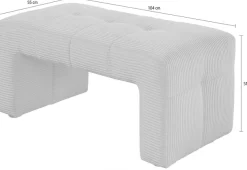 exxpo - sofa fashion Hockerbank »Barista Hockerbank mit hoher Bodenfreiheit« Sitz gepolstert,Breite ca.100 cm