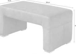 exxpo - sofa fashion Hockerbank Bodenfreie Optik