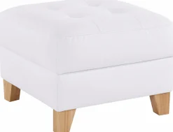 exxpo - sofa fashion Hocker »Elio bequemer Sitzkomfort und aufwendiger Detailverarbeitung« mit Staufach unter der Sitzfläche