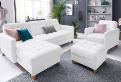 exxpo - sofa fashion Hocker »Elio bequemer Sitzkomfort und aufwendiger Detailverarbeitung« mit Staufach unter der Sitzfläche