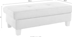 exxpo - sofa fashion Hocker »Enya Bankhocker mit Staufach unter der Sitzfläche« schöne Detailverarbeitung