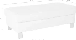 exxpo - sofa fashion Hocker »Fiji Bankhocker mit Staufach unter der Sitzfläche« elegant modern mit toller Detailverarbeitung