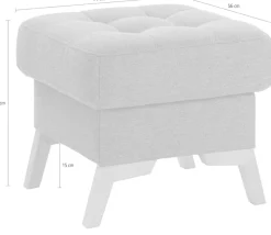 exxpo - sofa fashion Hocker »Fiord kompakt und bequem, tolle Verarbeitungsdetails«
