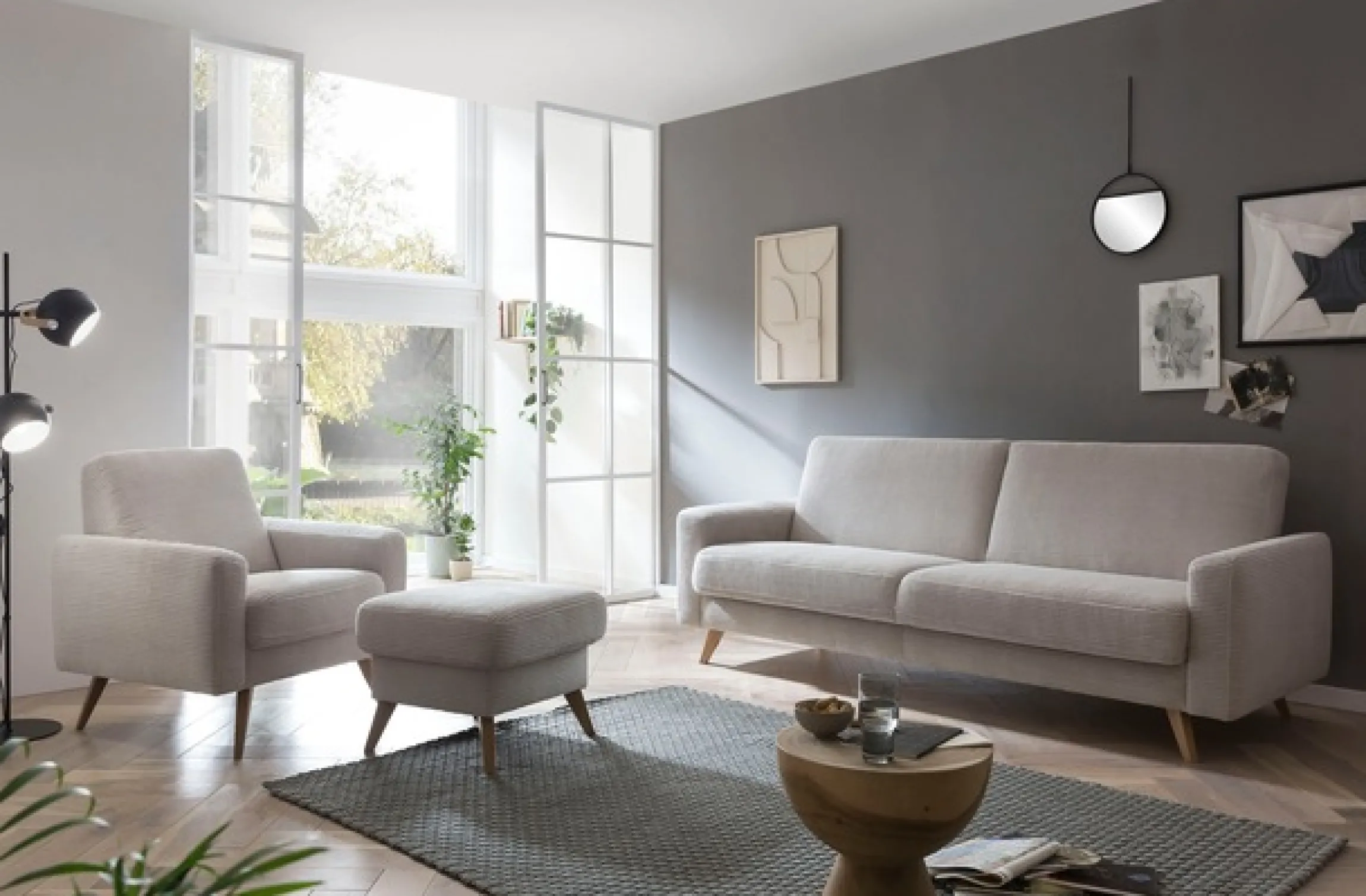 exxpo - sofa fashion Hocker »Samso, kompakte und bequeme Sitzgelegenheit in aktuellem Cord Bezug«