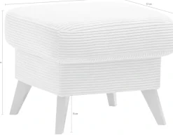 exxpo - sofa fashion Hocker »Samso, kompakte und bequeme Sitzgelegenheit in aktuellem Cord Bezug«