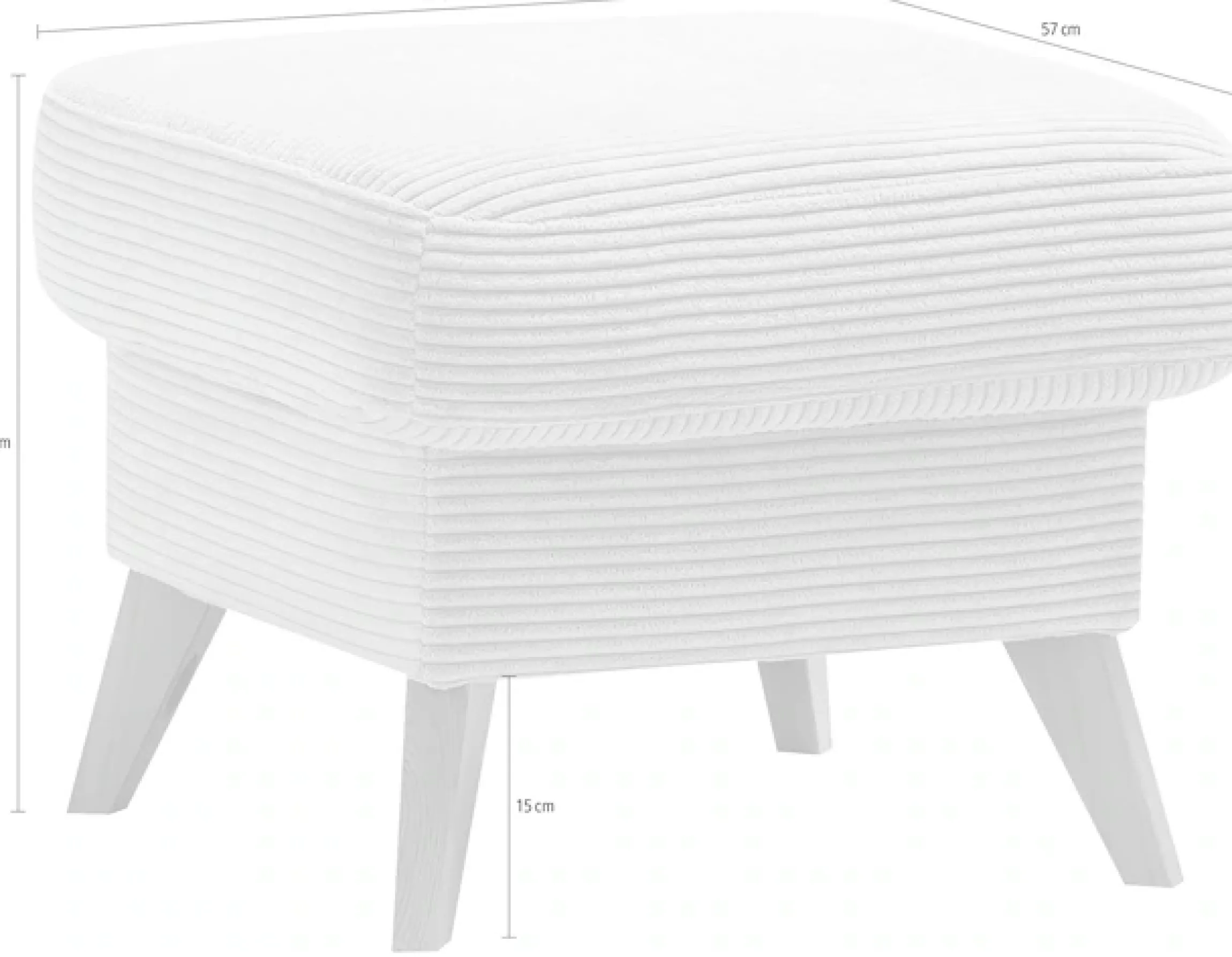 exxpo - sofa fashion Hocker »Samso, kompakte und bequeme Sitzgelegenheit in aktuellem Cord Bezug«