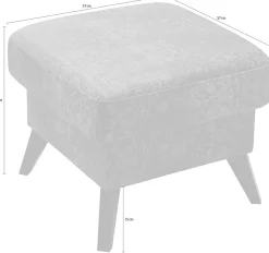 exxpo - sofa fashion Hocker »Side, extravaganter Bezug, bequem und komfortabel«