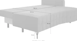 exxpo - sofa fashion Loungesofa »T wiggy Schlafsofa mit Bettfunktion und Bettkasten,« komfortabler Federkern, super Sitzkomfort, elegante Formensprache