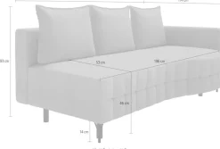 exxpo - sofa fashion Loungesofa »T wiggy Schlafsofa mit Bettfunktion und Bettkasten,« komfortabler Federkern, super Sitzkomfort, elegante Formensprache