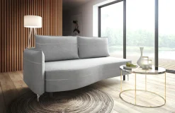 exxpo - sofa fashion Loungesofa »Ortis mit toller Kontrastnaht, Solitärmöbel, bequem, schmale Armlehne« Schlafsofa mit Bettfunktion und Bettkasten, komfortabler Federkern