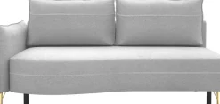 exxpo - sofa fashion Loungesofa »Ortis mit toller Kontrastnaht, Solitärmöbel, bequem, schmale Armlehne« Schlafsofa mit Bettfunktion und Bettkasten, komfortabler Federkern