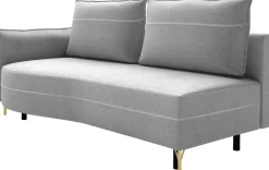exxpo - sofa fashion Loungesofa »Ortis mit toller Kontrastnaht, Solitärmöbel, bequem, schmale Armlehne« Schlafsofa mit Bettfunktion und Bettkasten, komfortabler Federkern