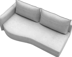 exxpo - sofa fashion Loungesofa »Ortis mit toller Kontrastnaht, Solitärmöbel, bequem, schmale Armlehne« Schlafsofa mit Bettfunktion und Bettkasten, komfortabler Federkern