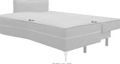exxpo - sofa fashion Loungesofa »Ortis mit toller Kontrastnaht, Solitärmöbel, bequem, schmale Armlehne« Schlafsofa mit Bettfunktion und Bettkasten, komfortabler Federkern
