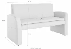 exxpo - sofa fashion Polsterbank »Cortado, elegant und zeitlos, bequem« hohe Bodenfreiheit, schöne Detailverarbeitung, wahlweise Lederbezug