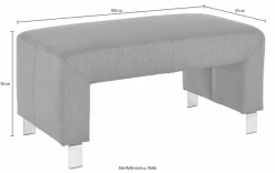 exxpo - sofa fashion Polsterhocker »Intenso, Hocker, modern« hohe Bodenfreiheit, frei im Raum stellbar, hoher Sitzkomfort