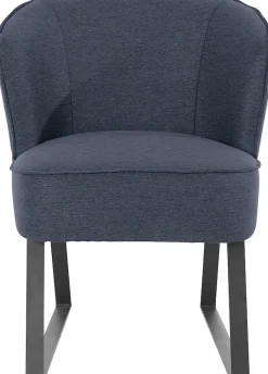 exxpo - sofa fashion Sessel »Americano, Loungesessel« mit Keder und Metallfüßen, Bezug in verschiedenen Qualitäten, 1 Stck.