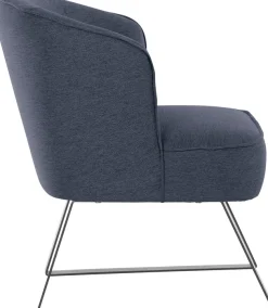 exxpo - sofa fashion Sessel »Americano, Loungesessel« mit Keder und Metallfüßen, Bezug in verschiedenen Qualitäten, 1 Stck.