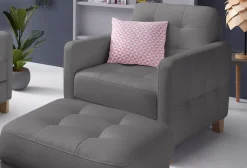 exxpo - sofa fashion Sessel »Elio, Loungesessel, aufwendige Detailverarbeitung, bequem und modern« hoher Sitzkomfort für entspannende Momente