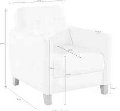 exxpo - sofa fashion Sessel »Elio, Loungesessel, aufwendige Detailverarbeitung, bequem und modern« hoher Sitzkomfort für entspannende Momente