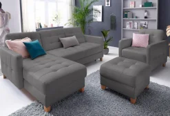 exxpo - sofa fashion Sessel »Elio, Loungesessel, aufwendige Detailverarbeitung, bequem und modern« hoher Sitzkomfort für entspannende Momente