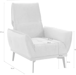 exxpo - sofa fashion Sessel »Palic, Loungesessel mit Rückenverstellung, hoher Entspannungskomfort« inklusive Rückenverstellung. Vom Sessel zum Hochlehner. Relaxsessel