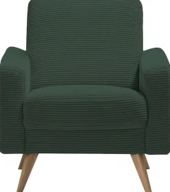 exxpo - sofa fashion Sessel »Samso, Loungesessel« elegant und bequem, aktueller Cord Bezug