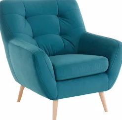 exxpo - sofa fashion Sessel »Scandi, Loungesessel mit tollem Sitzkomfort, hochwertige Polsterung« bequem, hohe Holzfüße
