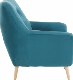 exxpo - sofa fashion Sessel »Scandi, Loungesessel mit tollem Sitzkomfort, hochwertige Polsterung« bequem, hohe Holzfüße