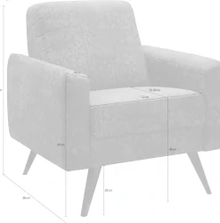 exxpo - sofa fashion Sessel »Side, bequemer Loungesessel mit extravagantem Bezug, Breite 82cm«