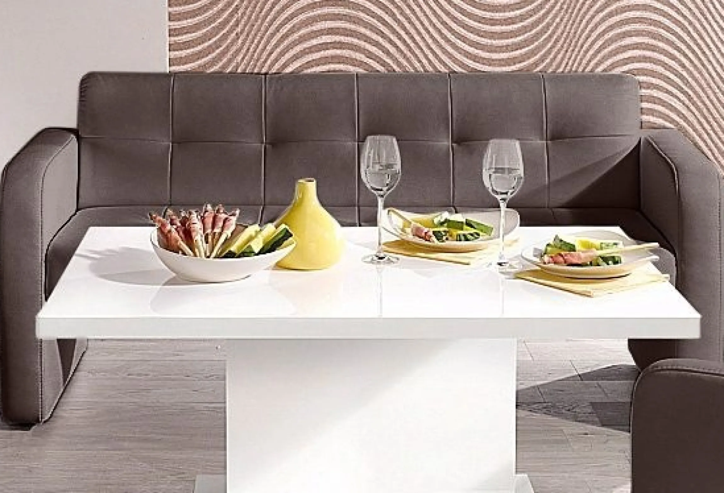 exxpo - sofa fashion Sitzbank »Barista Küchensofa, kompakte Stellmaße, Sitzhöhe 49cm« mit Rückenlehne