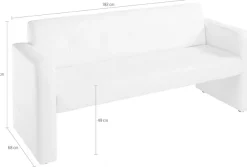 exxpo - sofa fashion Sitzbank »Barista Küchensofa, kompakte Stellmaße, Sitzhöhe 49cm« mit Rückenlehne