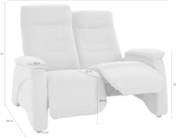 exxpo - sofa fashion 2-Sitzer »Ascoli, Kinosofa mit hohem Sitzkomfort, bequeme Armlehnen« hoher Rücken, inkl. Relaxfunktion